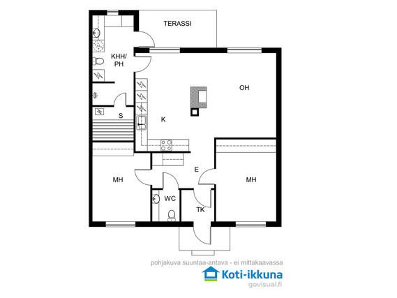 Vuokra-asunto Huittinen Pappilanniemi 3 huonetta