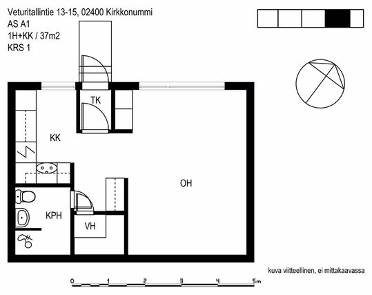 Vuokra-asunto Kirkkonummi Keskusta Yksiö