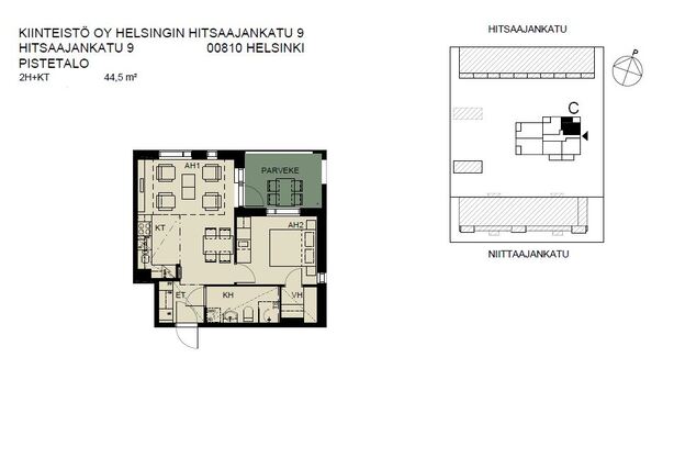 Vuokra-asunto Helsinki Herttoniemenranta Kaksio Pääkuva