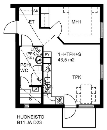 Asumisoikeusasunto Hämeenlinna Pullerinmäki Kaksio