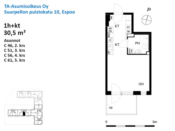 Asumisoikeusasunto Espoo Henttaa Yksiö