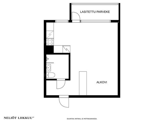 Vuokra-asunto Vantaa Pähkinärinne Yksiö