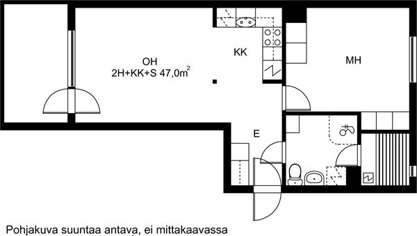 Vuokra-asunto Oulu Kaijonharju Kaksio Julkisivu