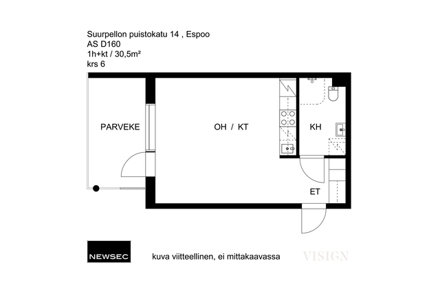 Vuokra-asunto Espoo Suurpelto Yksiö Julkisivu