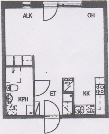 Rental Espoo  1 room Yleiskuva