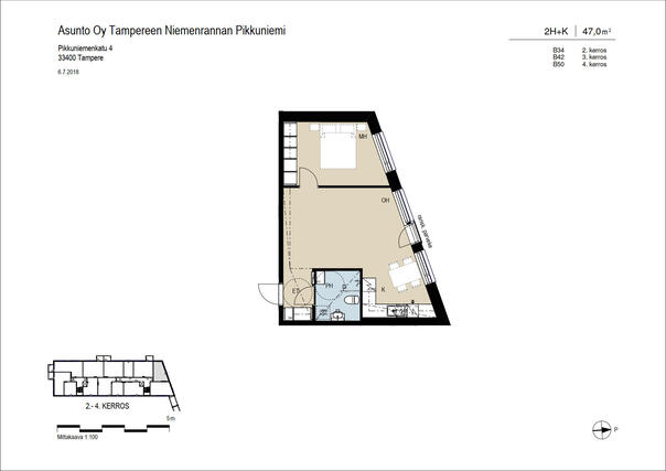 Vuokra-asunto Tampere Niemenranta Kaksio Julkisivu