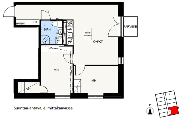 Vuokra-asunto Järvenpää Keskusta 3 huonetta