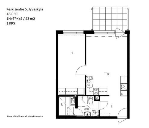 Vuokra-asunto Jyväskylä Kuokkala Kaksio