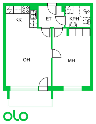 Rental Lappeenranta Parkkarila 2 rooms Kampanja