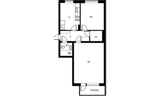 Rental Vaasa Palosaari 2 rooms