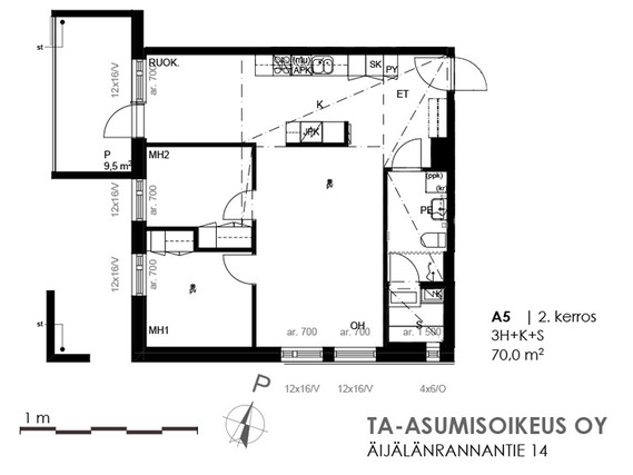 Asumisoikeusasunto Jyväskylä Halssila 3 huonetta