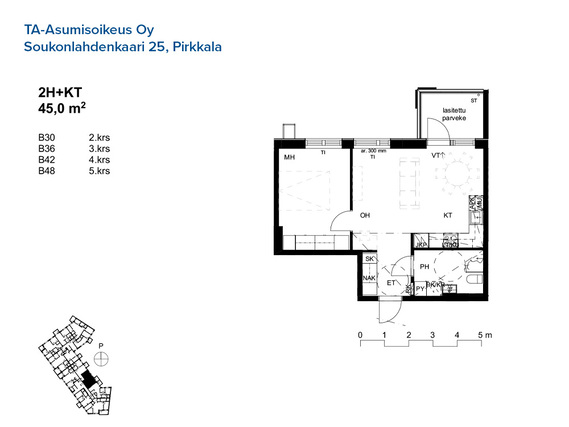 Asumisoikeusasunto Pirkkala  Kaksio