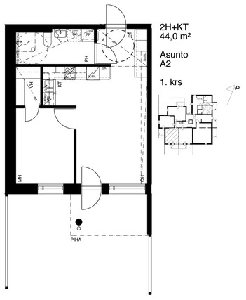 Right of occupancy apartment Vantaa Pakkala 2 rooms