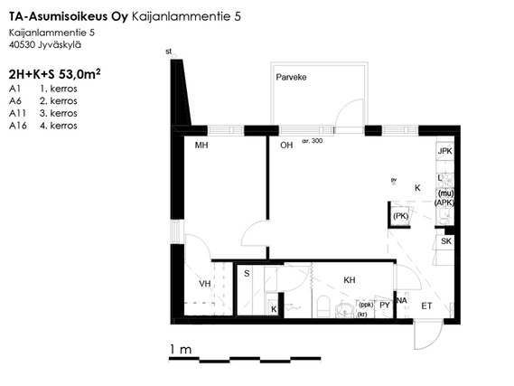 Asumisoikeusasunto Jyväskylä Keljonkangas Kaksio