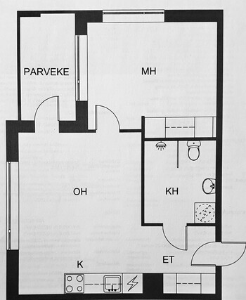 Vuokra-asunto Tampere Vuores Kaksio Yleiskuva