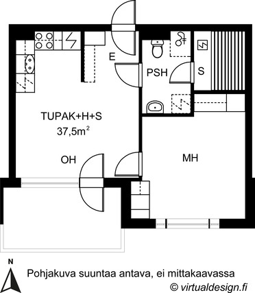 Vuokra-asunto Tampere Hatanpää Yksiö Julkisivu