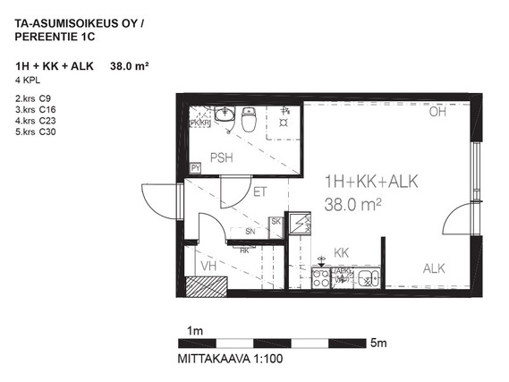 Asumisoikeusasunto Pirkkala Pere Yksiö