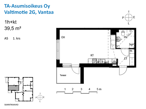 Asumisoikeusasunto Vantaa Asola Yksiö