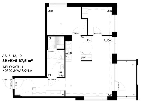 Asumisoikeusasunto Jyväskylä Kangasvuori 3 huonetta