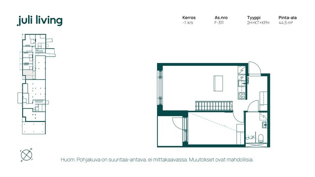 Rental Turku Pukkila 2 rooms Yleiskuva