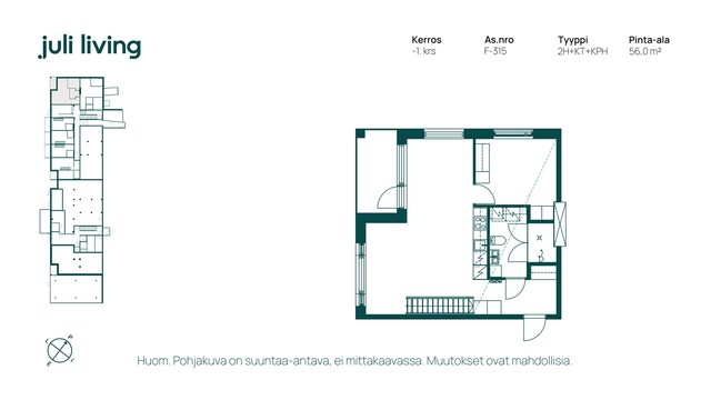 Rental Turku Pukkila 2 rooms Yleiskuva