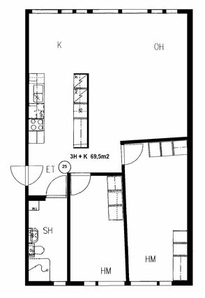 Rental Kuopio Männistö 3 rooms