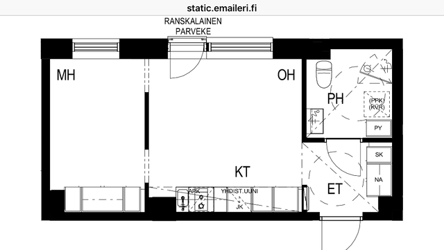 Rental Tampere Keskusta 2 rooms