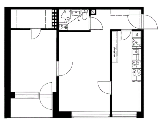 Rental Kajaani Keskusta 2 rooms Julkisivu