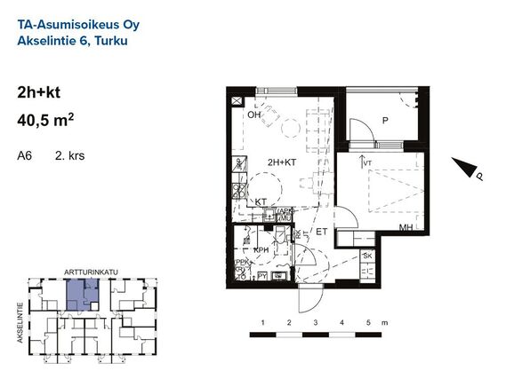 Right of occupancy apartment Turku Iso-Heikkilä 2 rooms