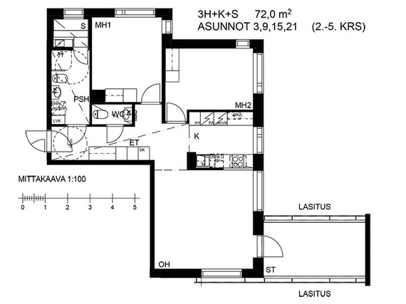 Asumisoikeusasunto Tampere Rahola 3 huonetta