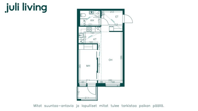 Vuokra-asunto Turku Pukkila Kaksio Yleiskuva