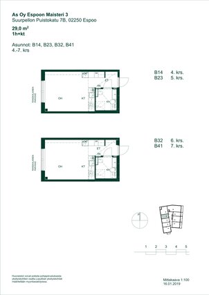 Rental Espoo Suurpelto 1 room -