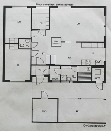 Rental Ristijärvi Ristijärvi 3 rooms Ajotien puoleinen suojaisa piha kesällä