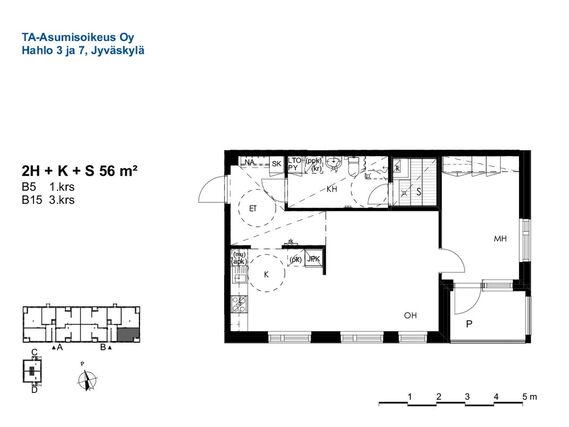 Right of occupancy apartment Jyväskylä Tourula 2 rooms