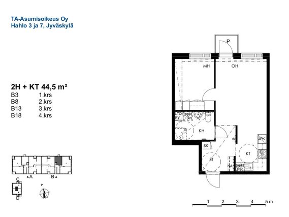 Right of occupancy apartment Jyväskylä Tourula 2 rooms