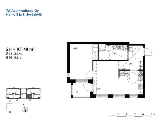 Right of occupancy apartment Jyväskylä Tourula 2 rooms