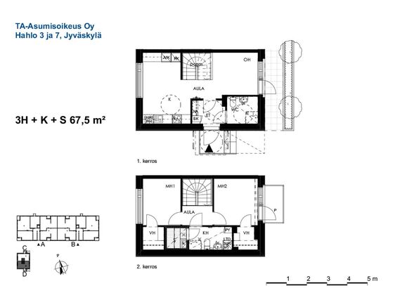 Right of occupancy apartment Jyväskylä Tourula 3 rooms