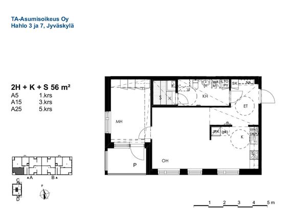 Right of occupancy apartment Jyväskylä Tourula 2 rooms