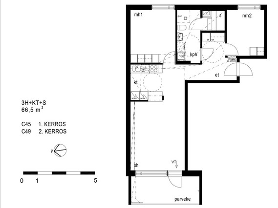 Right of occupancy apartment Vantaa Hämevaara 3 rooms