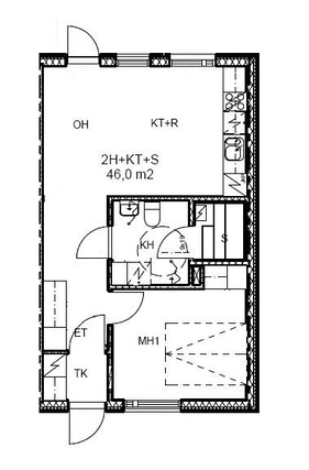 Rental Oulu Metelinkangas 2 rooms