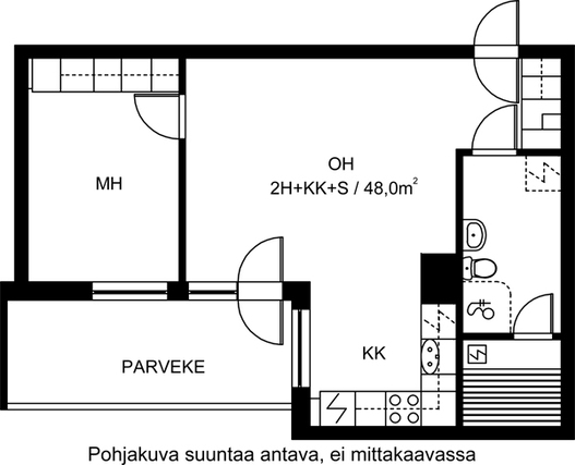 Vuokra-asunto Oulu Laanila Kaksio Julkisivukuva