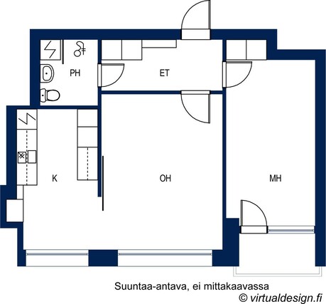 Vuokra-asunto Helsinki Pajamäki Kaksio Yleiskuva