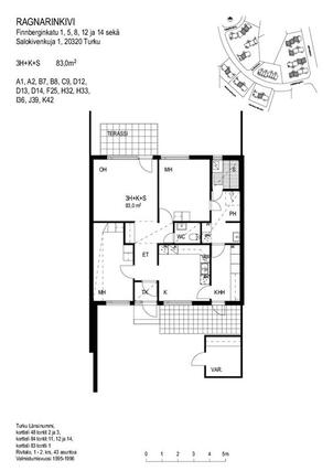 Right of occupancy apartment Turku Länsinummi 3 rooms