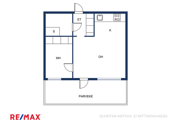 Rental Espoo Leppävaara 2 rooms stailattu kuva