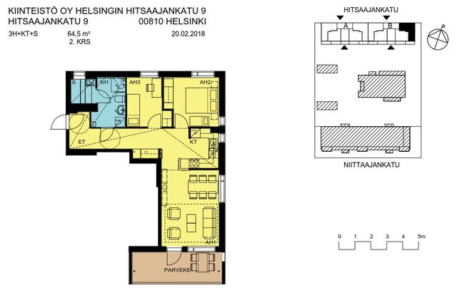 Rental Helsinki Herttoniemenranta 3 rooms Olohuone