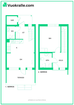 Rental Helsinki Honkasuo 2 rooms Olohuone