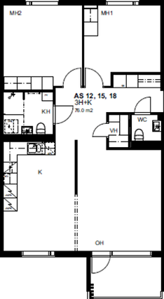 Rental Kerava Kilta 3 rooms