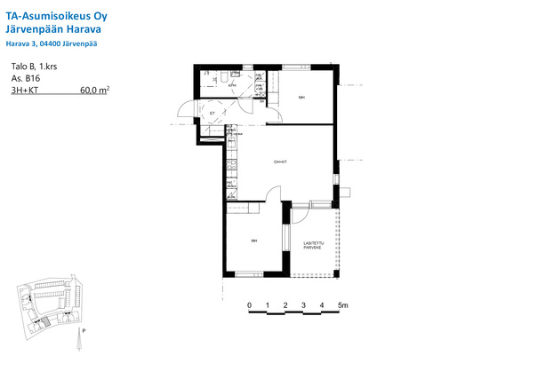 Right of occupancy apartment Järvenpää Lepola 3 rooms