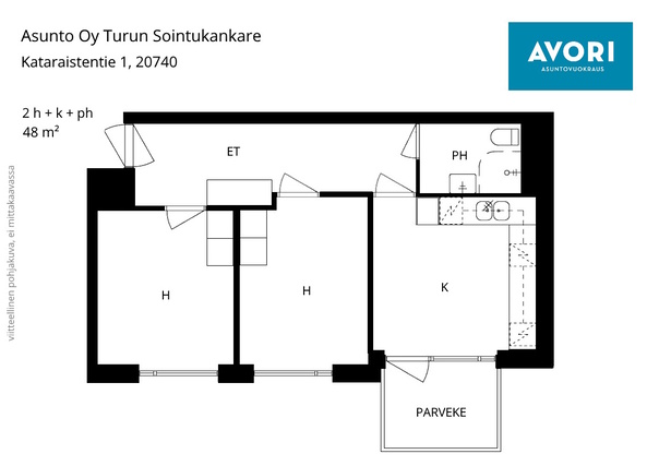 Vuokra-asunto Turku Harittu Kaksio