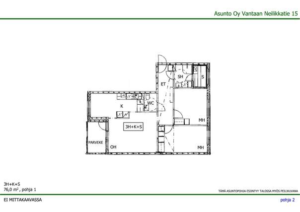 Rental Vantaa Tikkurila 3 rooms Julkisivu